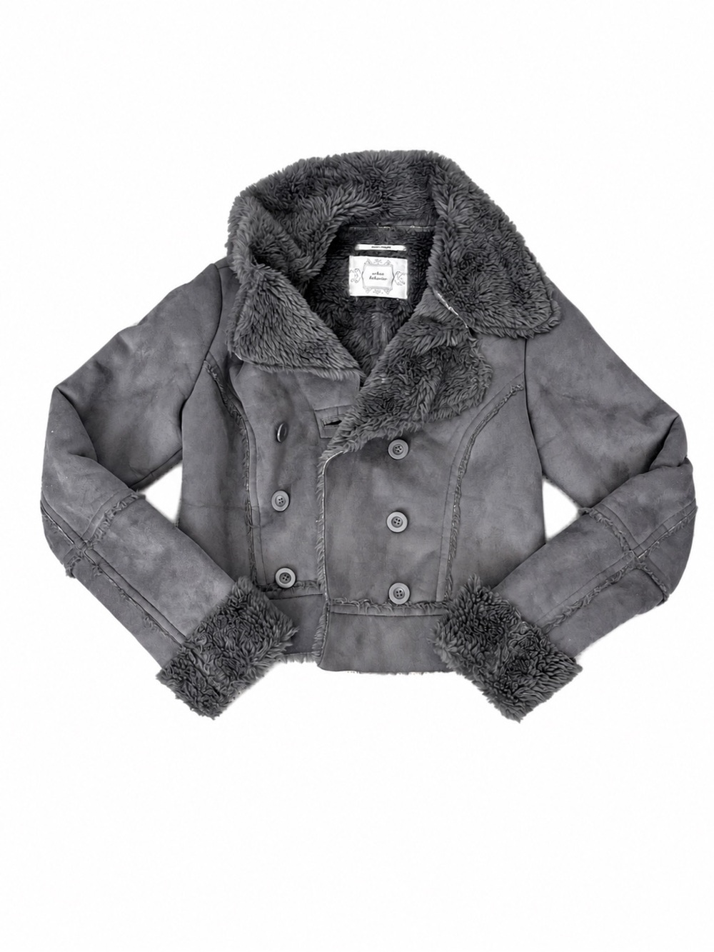 Gray Faux Fur Jacket